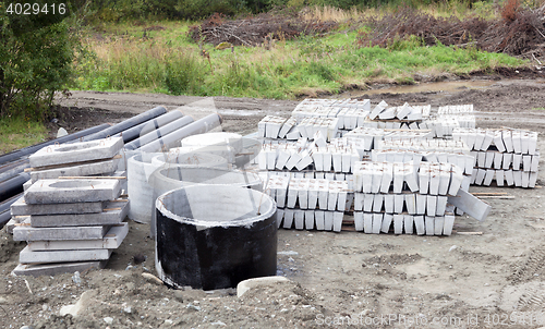 Image of building materials of concrete