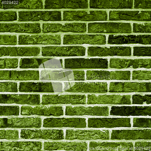 Image of Green Bricks Background