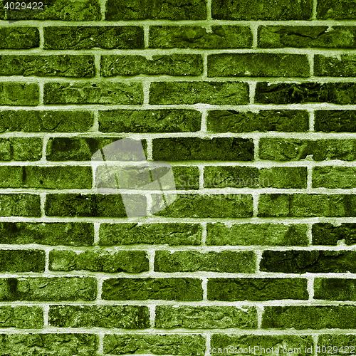 Image of Green Bricks Background