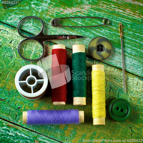 Image of Sewing Items Concept