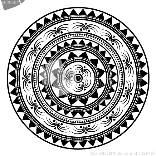 Image of Contour Mandala . Ethnic Amulet