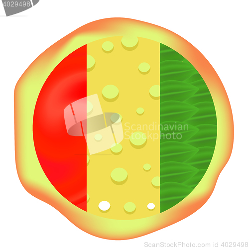 Image of Hot Pizza Isolated.