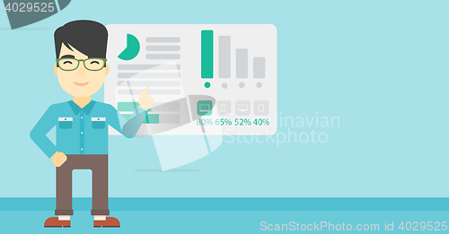 Image of Businessman making business presentation.