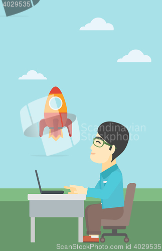 Image of Business start up vector illustration.