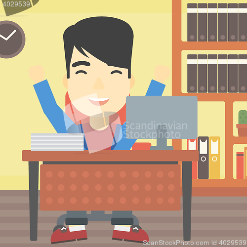 Image of Successful businessman vector illustration.