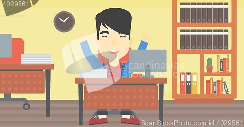 Image of Successful businessman vector illustration.