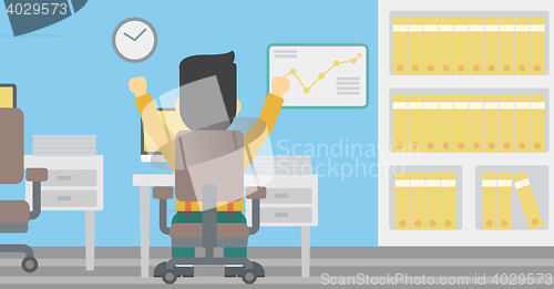 Image of Successful businessman vector illustration.