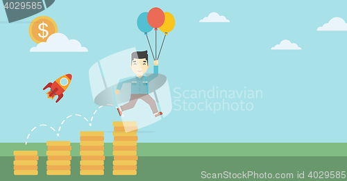 Image of Successful business start up vector illustration.