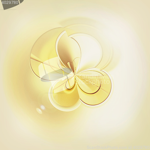 Image of Shiny button. 3D illustration. Vintage style.