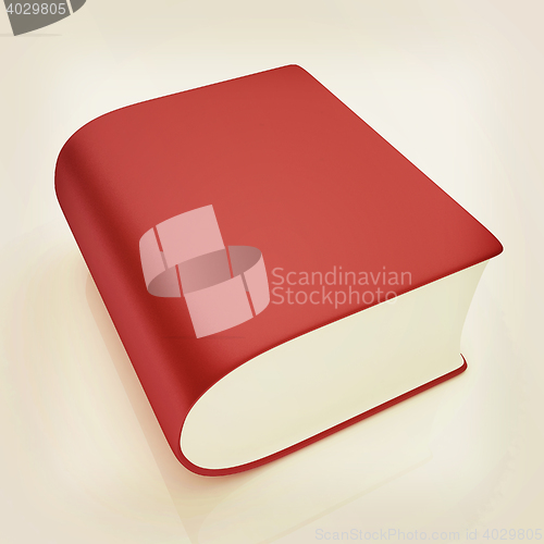 Image of Glossy Book Icon isolated on a white background . 3D illustratio