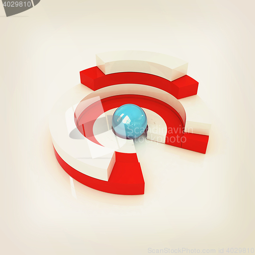 Image of Abstract structure. 3D illustration. Vintage style.