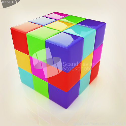 Image of 3d abstract background . 3D illustration. Vintage style.
