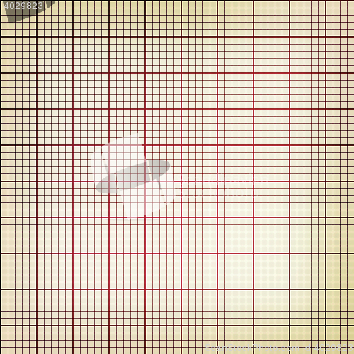 Image of Texture of sheet of exercise book . 3D illustration. Vintage sty