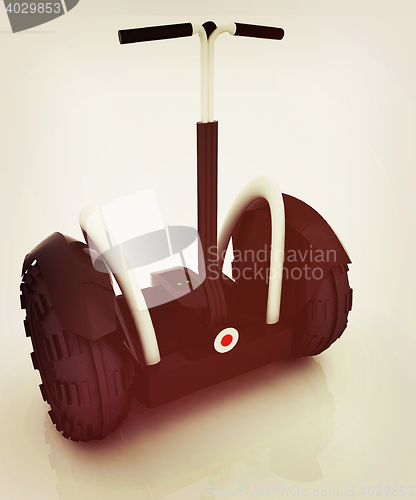 Image of Mini electrical and ecological transport. 3D illustration. Vinta