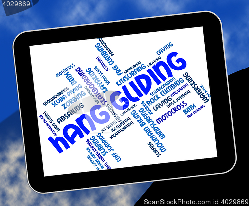 Image of Hang Gliding Means Hanggliders Words And Glide