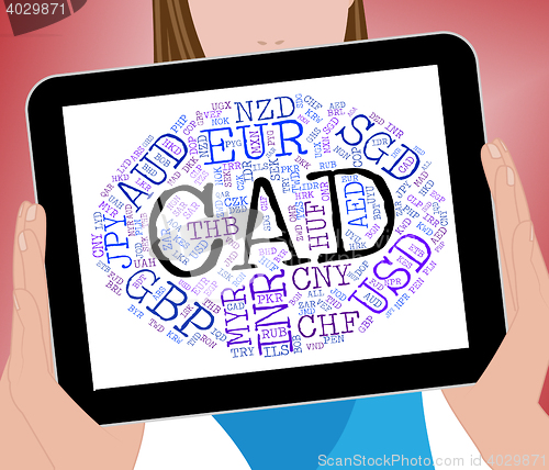 Image of Cad Currency Represents Forex Trading And Coin