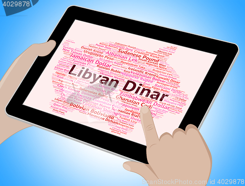 Image of Libyan Dinar Shows Exchange Rate And Currency