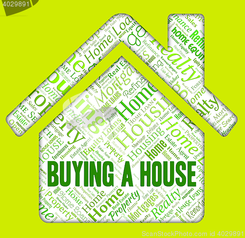 Image of Buying A House Represents Homes Purchase And Housing