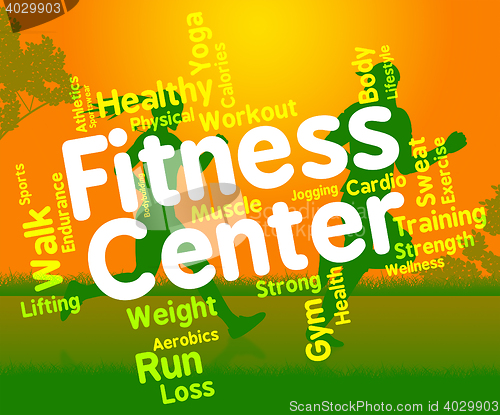 Image of Fitness Center Represents Working Out And Exercising