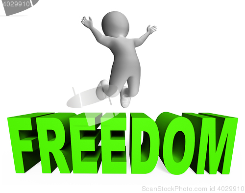 Image of Freedom Character Shows Break Out And Active 3d Rendering