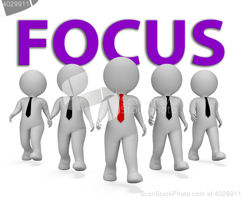 Image of Focus Businessmen Means Attention Entrepreneurs And Analyze 3d R