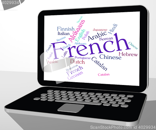 Image of French Language Represents International Languages And Wordcloud