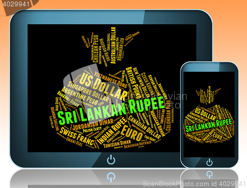 Image of Sri Lankan Rupee Indicates Forex Trading And Banknotes