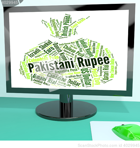 Image of Pakistani Rupee Represents Forex Trading And Banknote