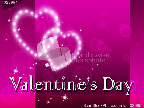 Image of Valentines Day Shows Days Celebration And Girlfriend