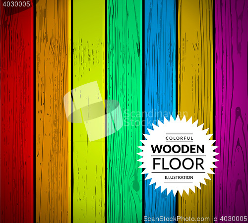 Image of Colorful wooden vector background