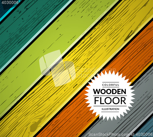 Image of Colorful wooden vector background