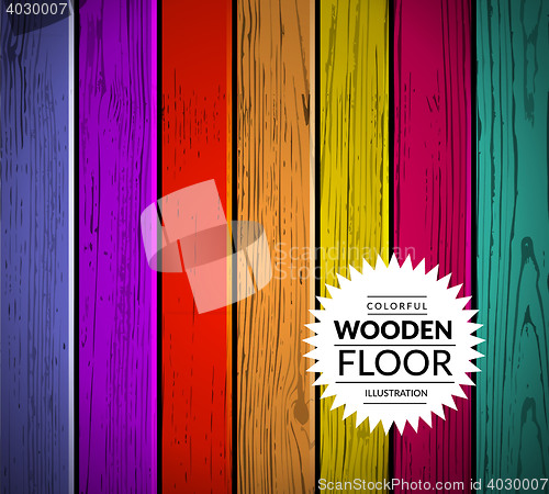 Image of Colorful wooden vector background