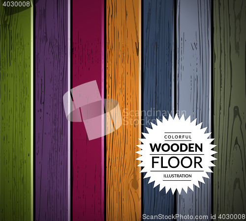 Image of Colorful wooden vector background