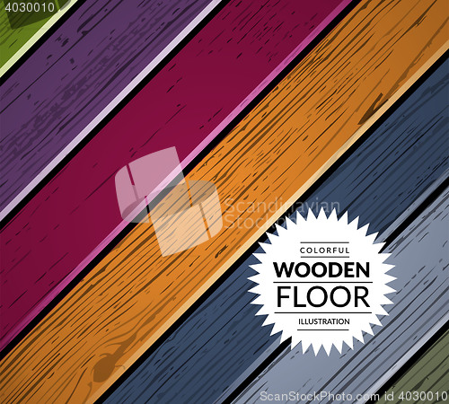 Image of Colorful wooden vector background