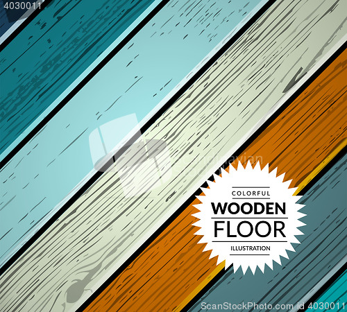 Image of Colorful wooden vector background