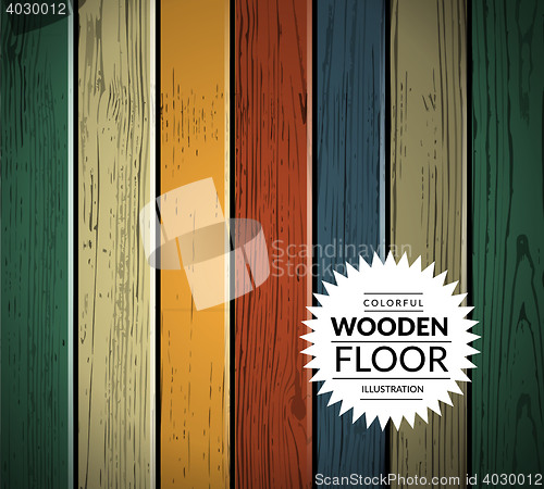 Image of Colorful wooden vector background