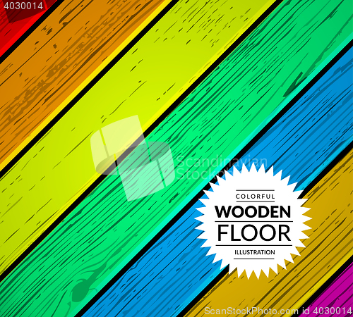 Image of Colorful wooden vector background