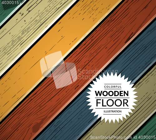 Image of Colorful wooden vector background