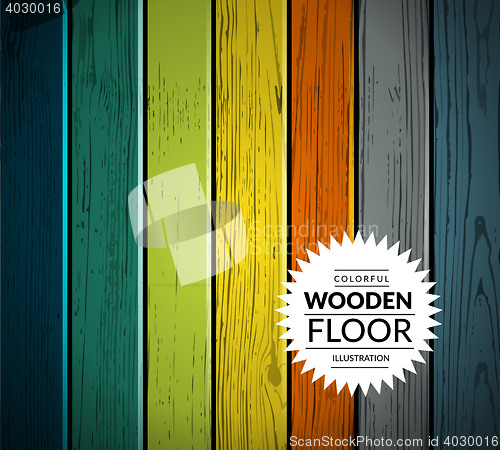 Image of Colorful wooden vector background