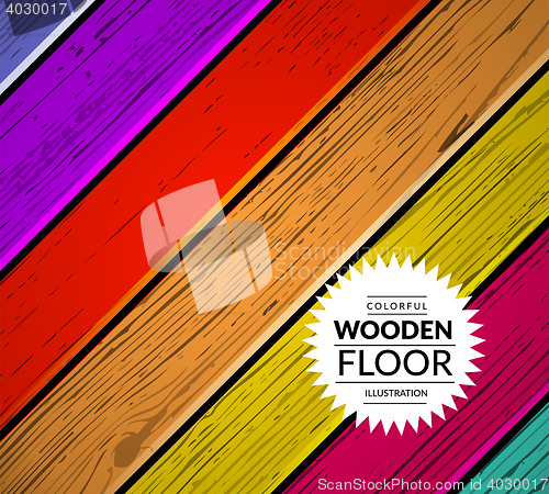 Image of Colorful wooden vector background