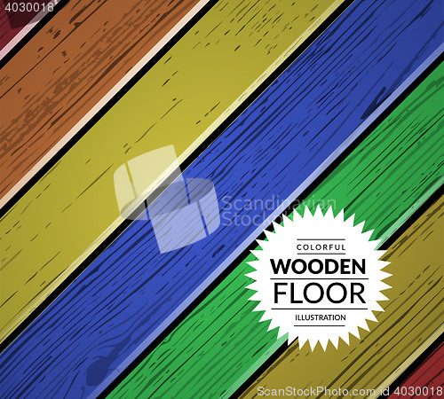 Image of Colorful wooden vector background