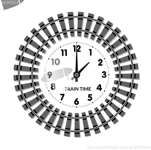 Image of Railway clocks vector illustration