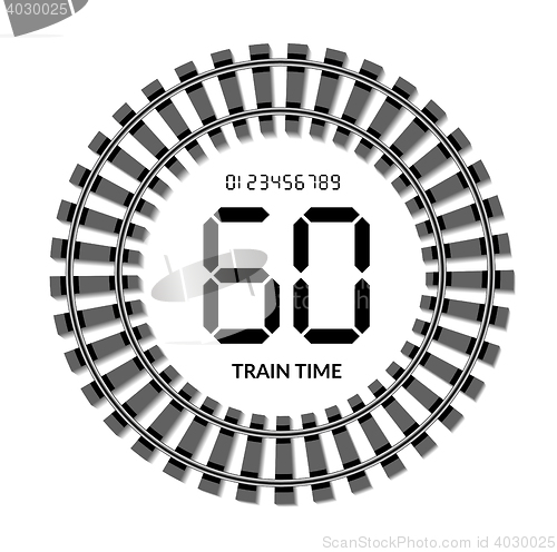 Image of Railway clocks vector illustration