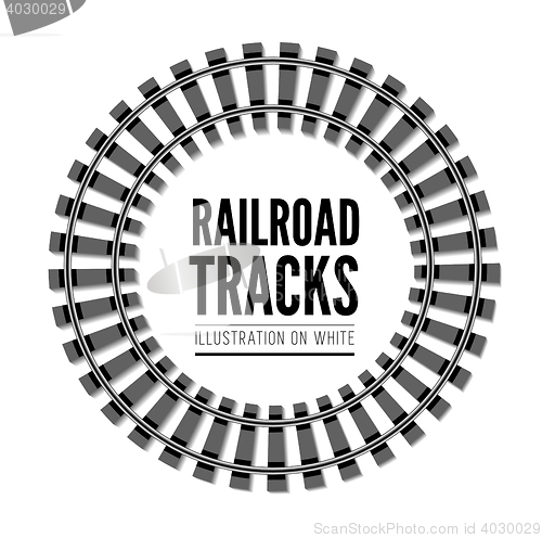 Image of Railroad tracks vector llustration