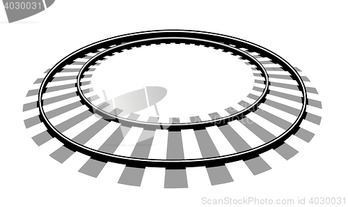 Image of Railroad tracks vector llustration