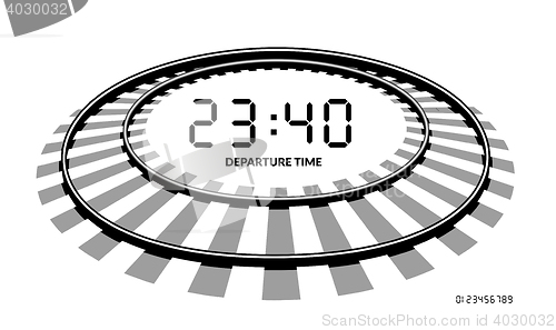 Image of Railway clocks vector illustration