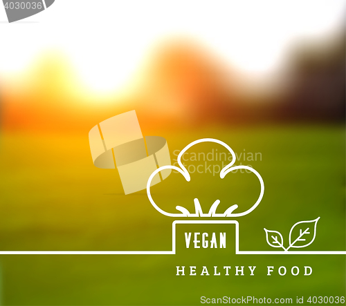 Image of Vector concept of natural vegetarian health food