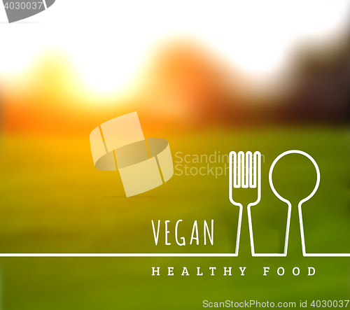 Image of Vector concept of natural vegetarian health food