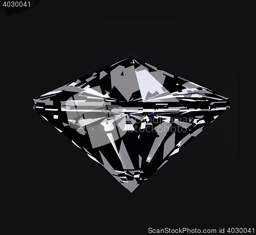 Image of Diamond in front view. Vector illustration