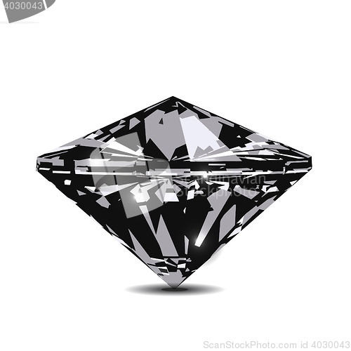 Image of Diamond in front view. Vector illustration